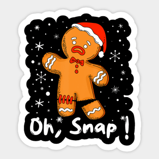 Gingerbread Man Oh Snap Christmas Cookie Costume Baking Team Sticker